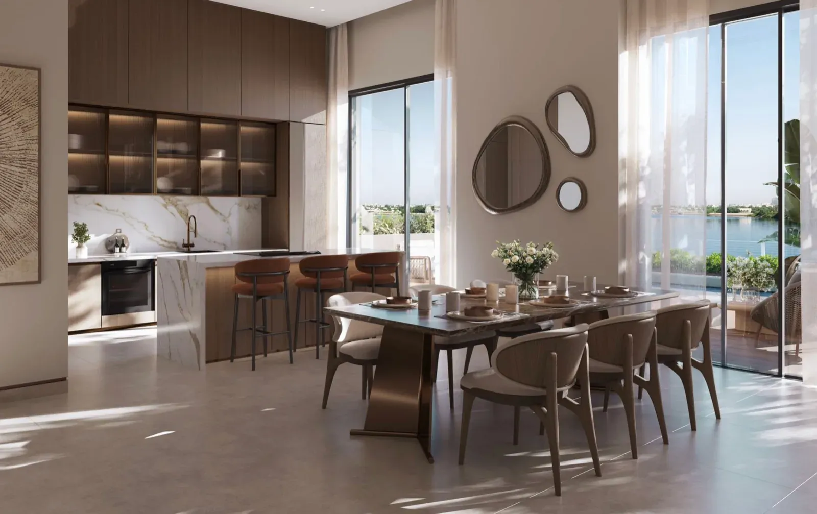 Bashayer Buildings 5 and 6 four-bedroom townhouse ground-floor living area