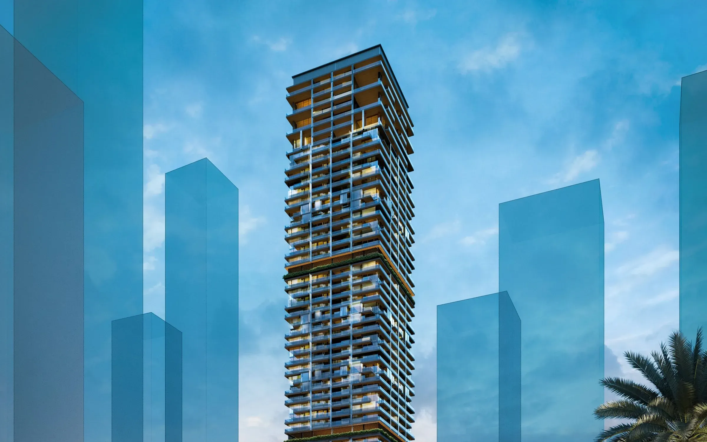 Kempinski Marina Residences tower rising above the Dubai Marina waterfront at dusk