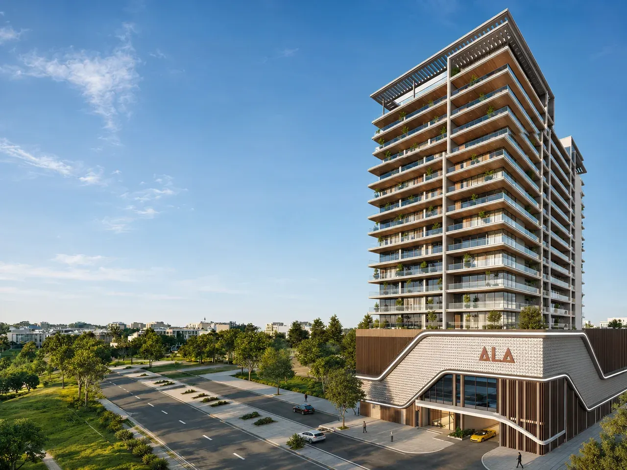 Contemporary residential tower by ALA Developments in Dubai
