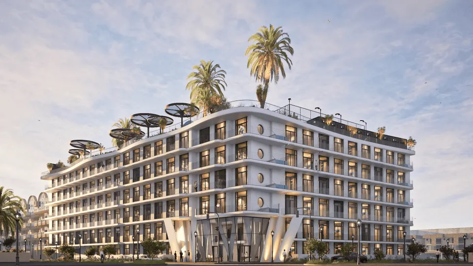 Exterior of Avana Residences by DECA Properties in Jumeirah Village Circle, Dubai
