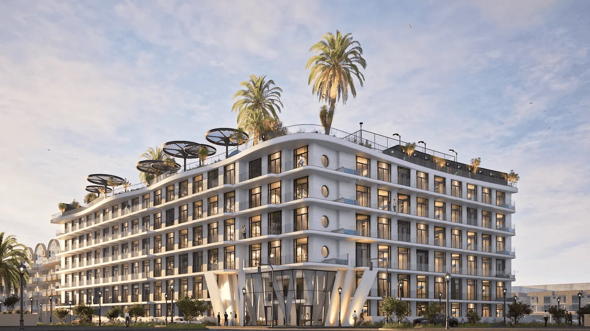 Exterior of Avana Residences by DECA Properties in Jumeirah Village Circle, Dubai