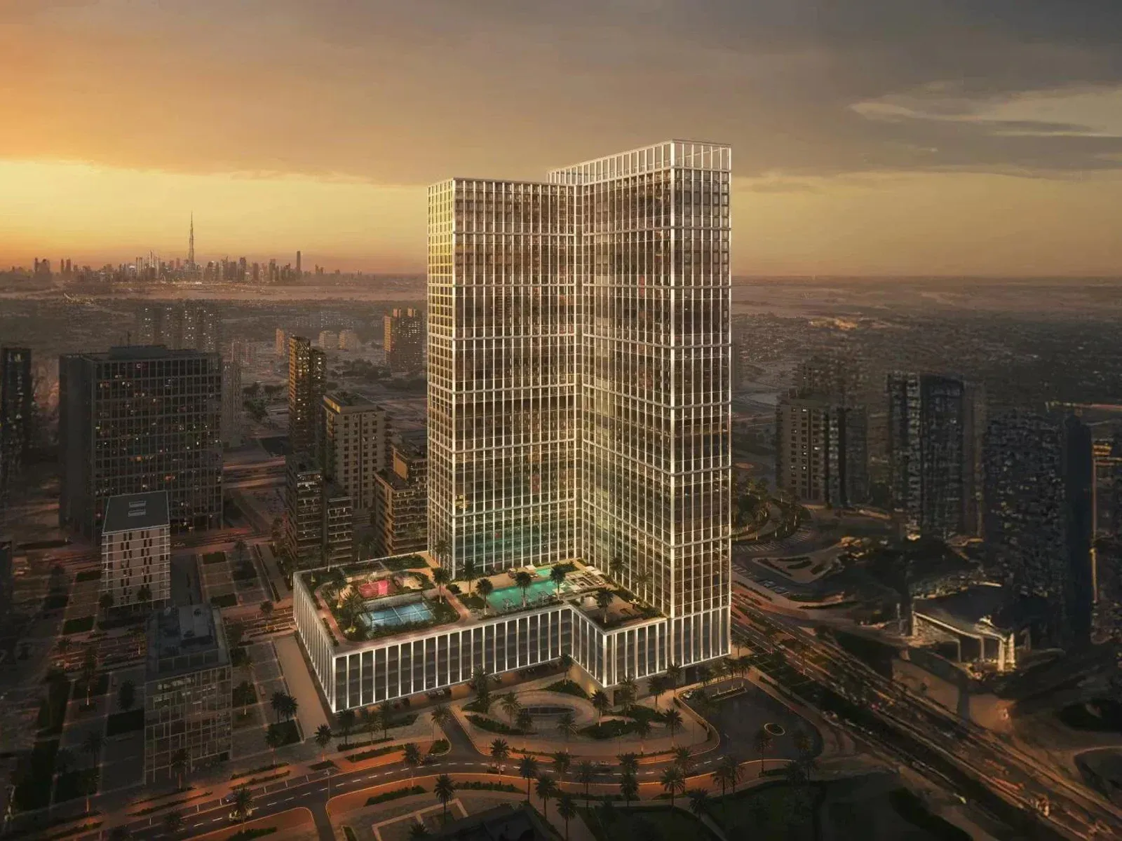 Binghatti Vintage residential tower in Majan, Dubai