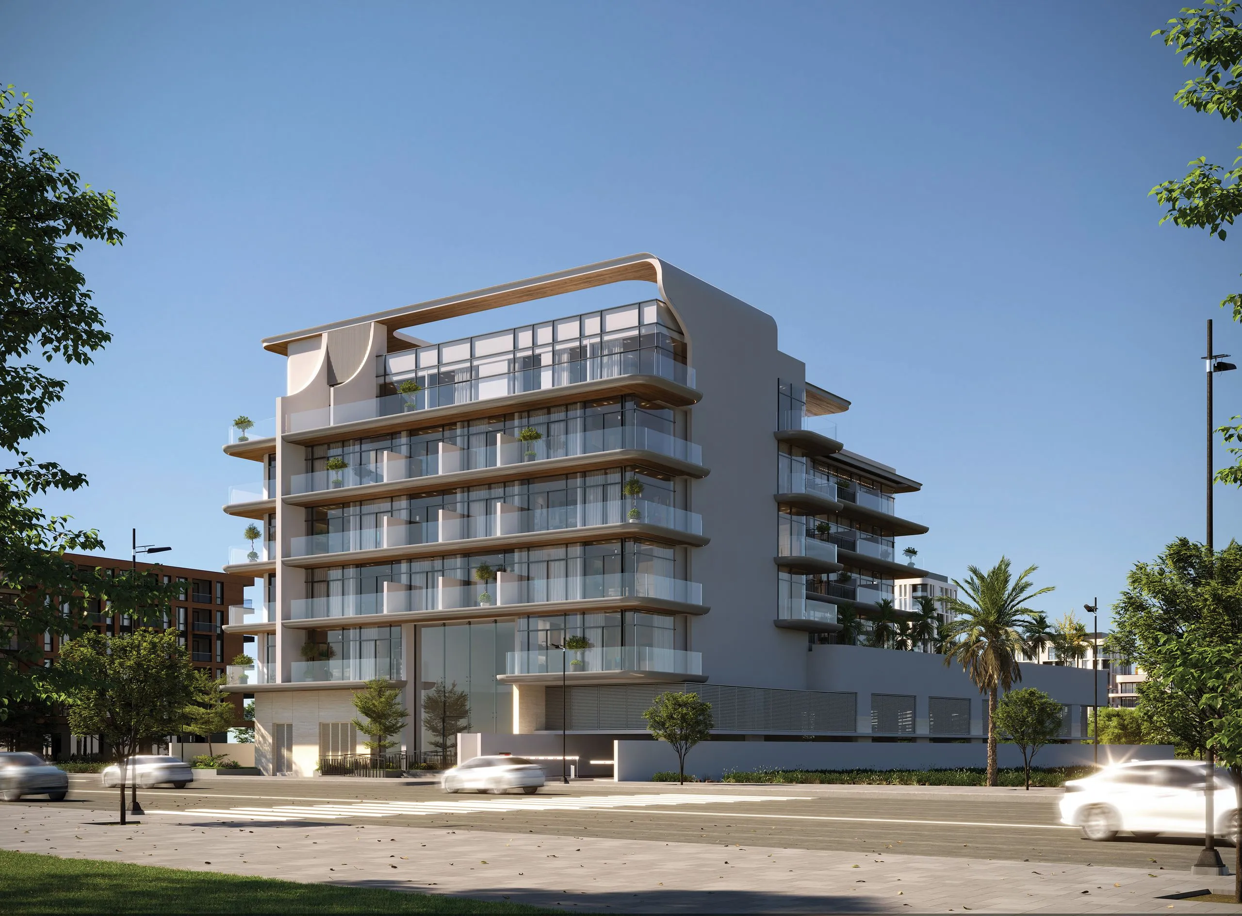 Daytime exterior of Chapter 02 by Newbury Developments in Warsan 4