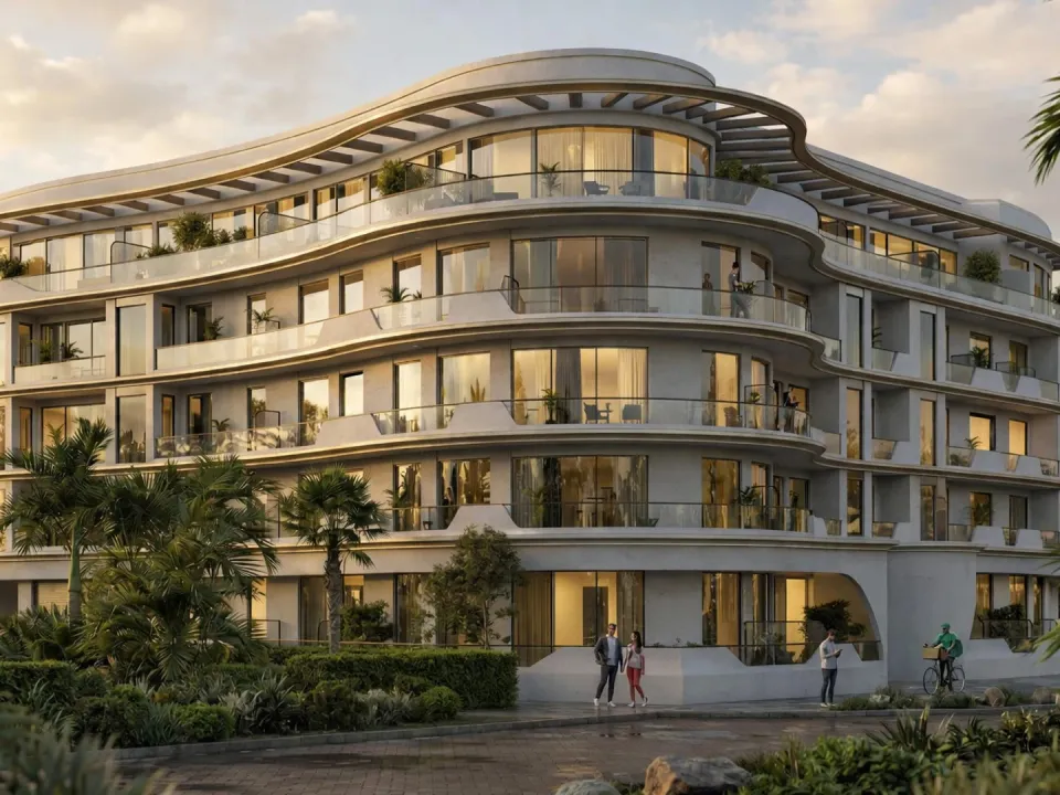 Exterior of Xenia Residence by NYX Properties in Jumeirah Village Circle