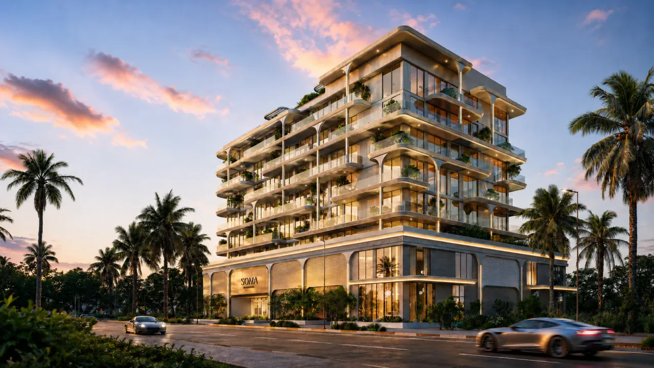 Design-led residential architecture representing Origami Development in Dubai