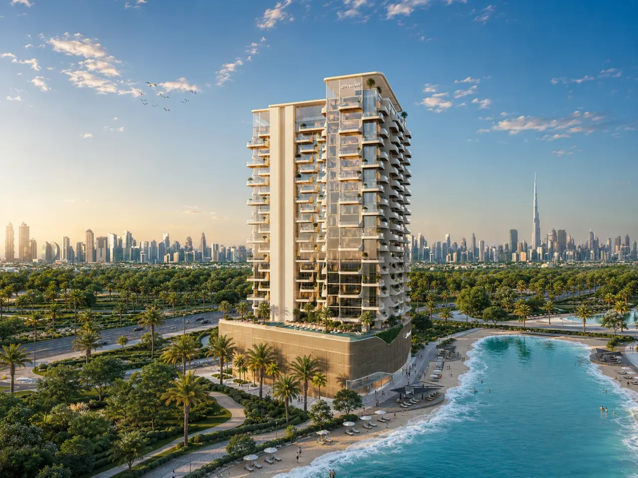 Contemporary residential tower by Prescott in Dubai