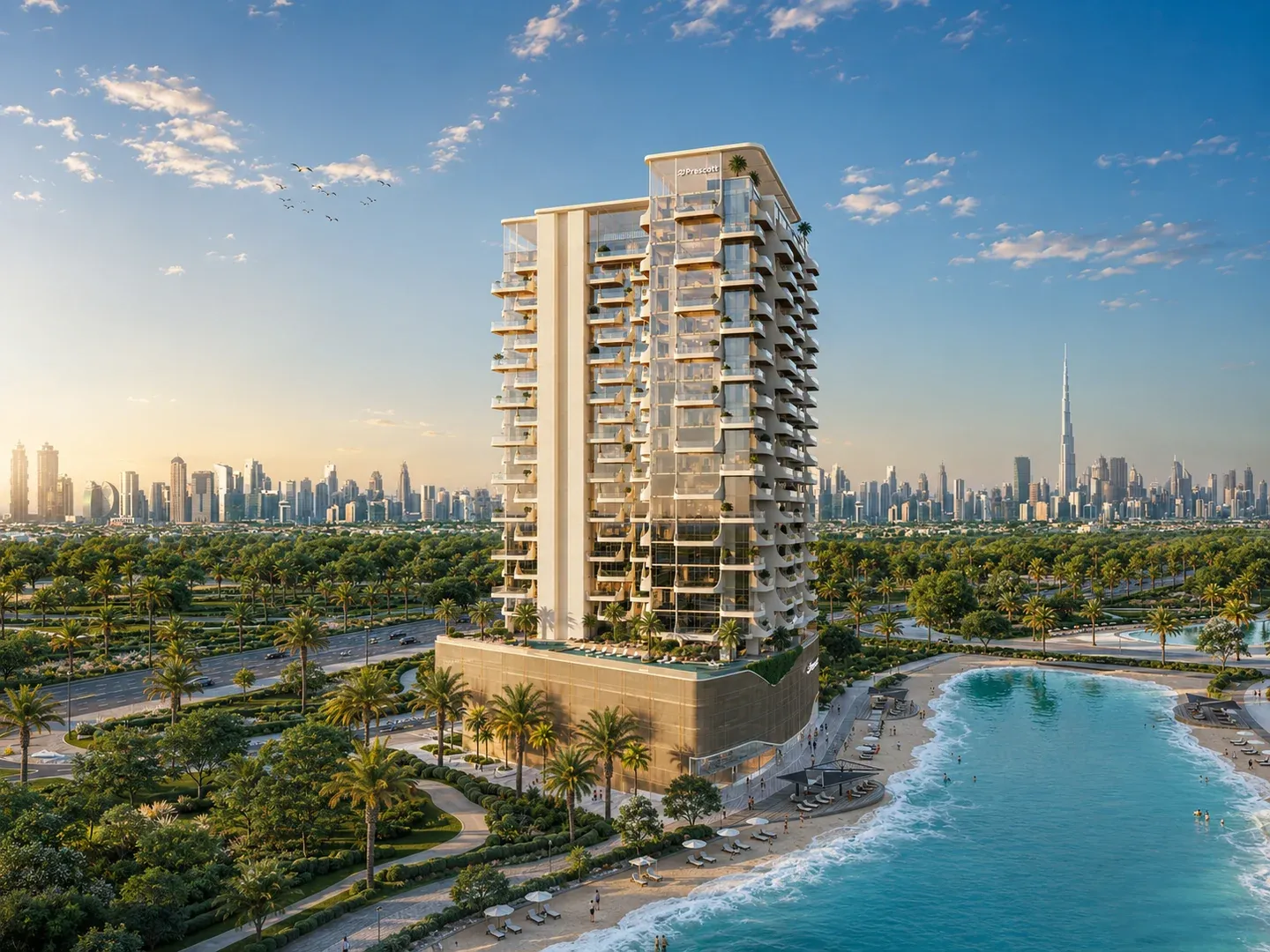 Contemporary residential tower by Prescott in Dubai