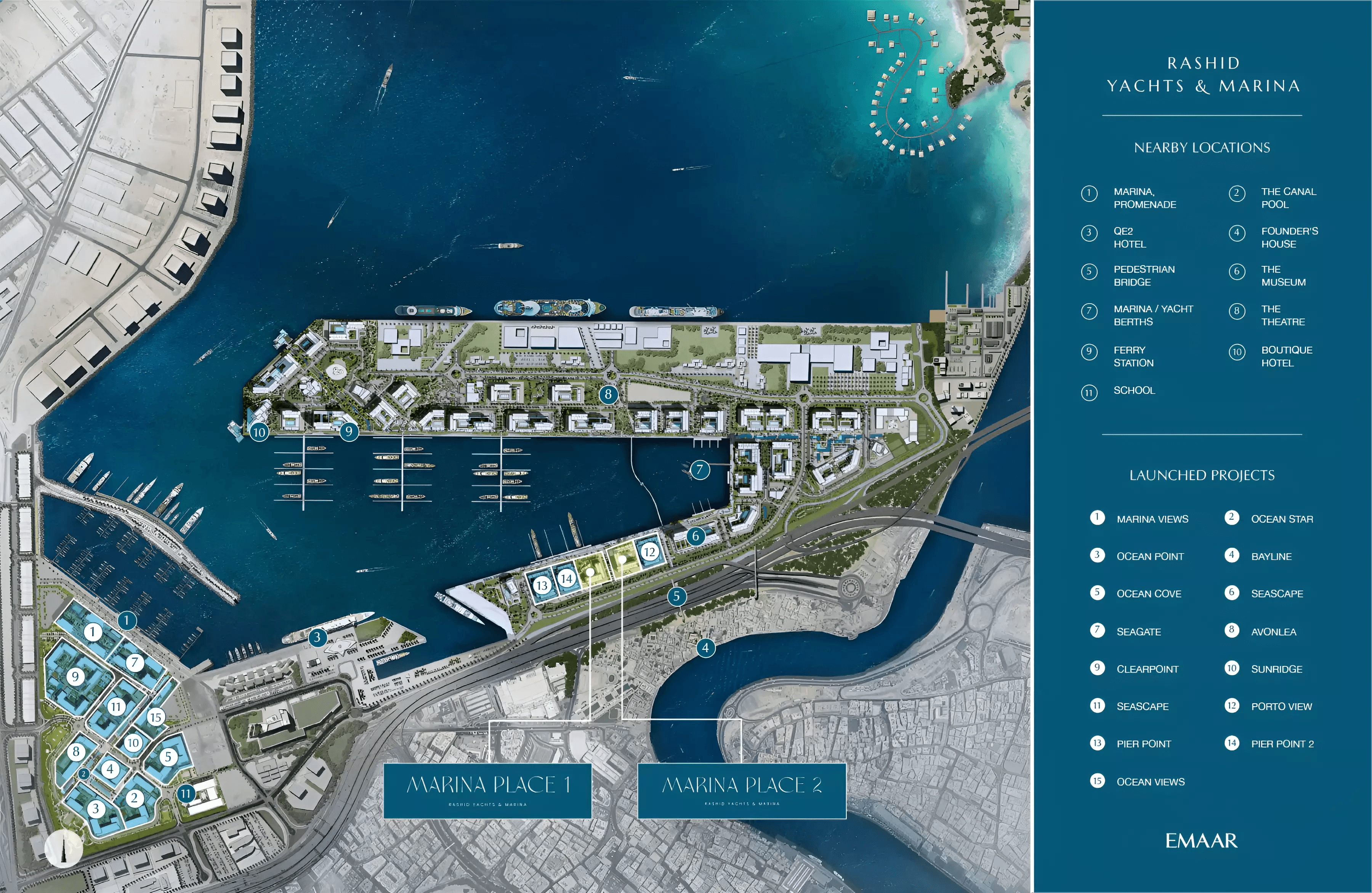 Marina Place 2 by Emaar Properties, Rashid Yachts & Marina – 1 to 3 Bedroom Apartments and Townhouses