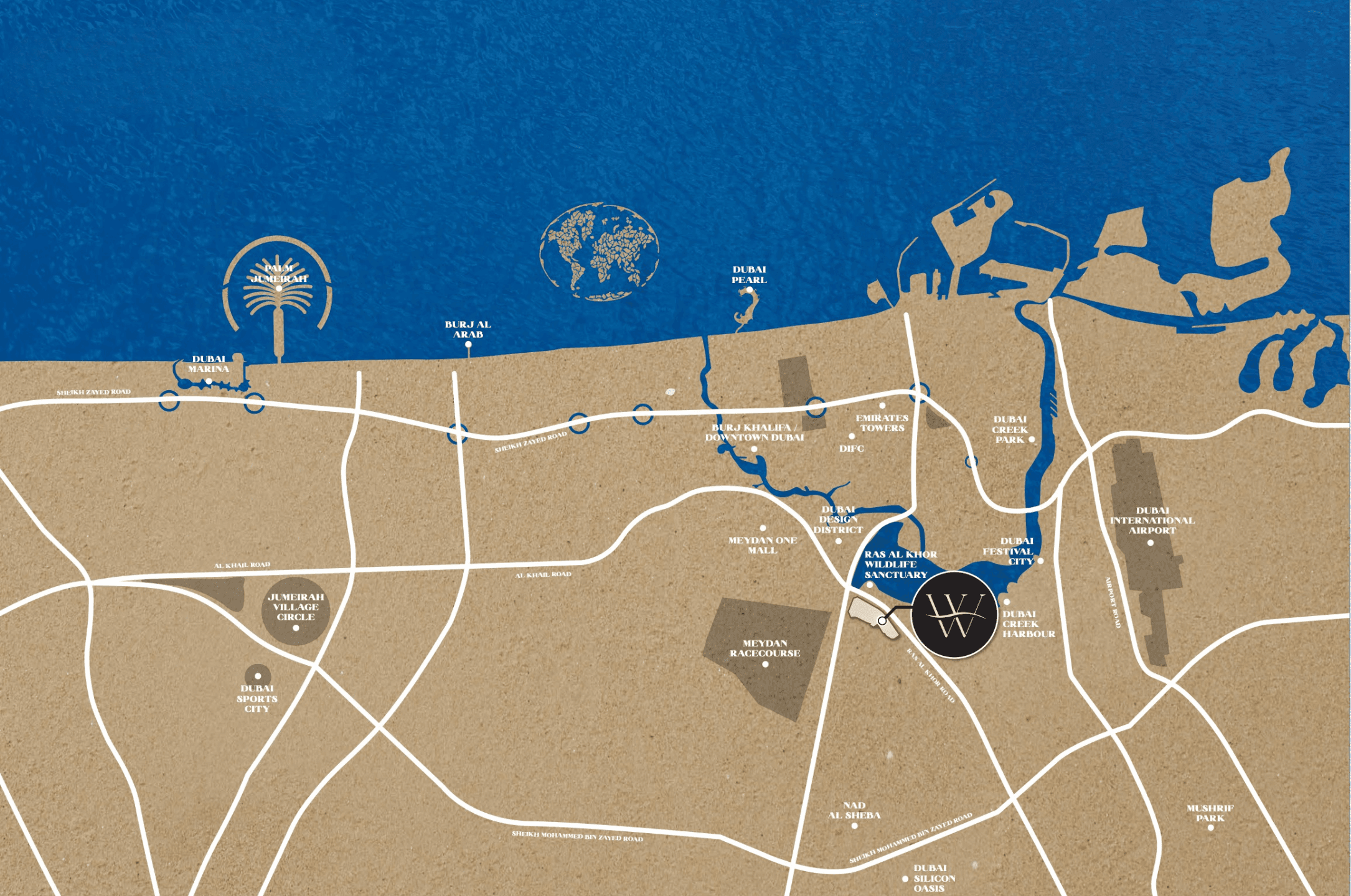 The Waterway by Prestige One, Meydan Horizon – 1 & 2 Bedroom Apartments