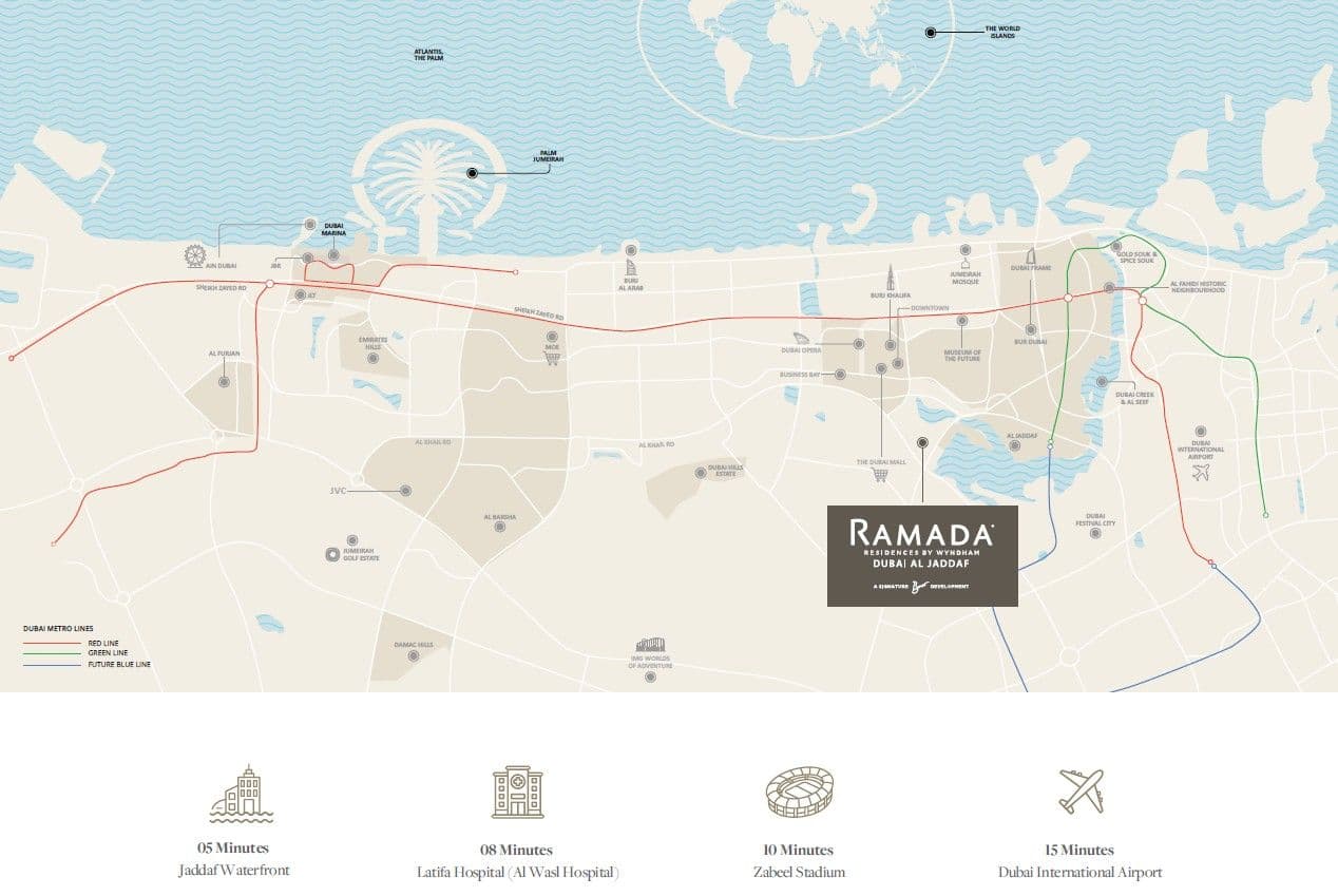Ramada Residences Wyndham by BNW, Al Jaddaf – 1 to 2 Bedroom Apartments