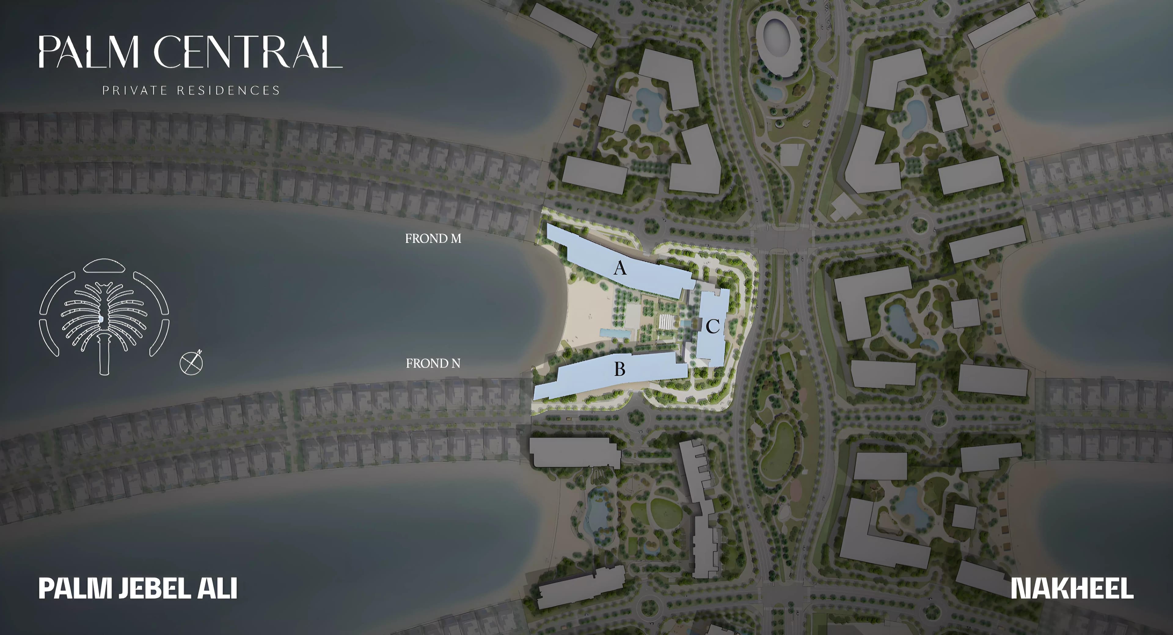 Palm Central Private Residences by Nakheel, Palm Jebel Ali – 1 to 5 Bedroom Apartments, Penthouses and Townhouses