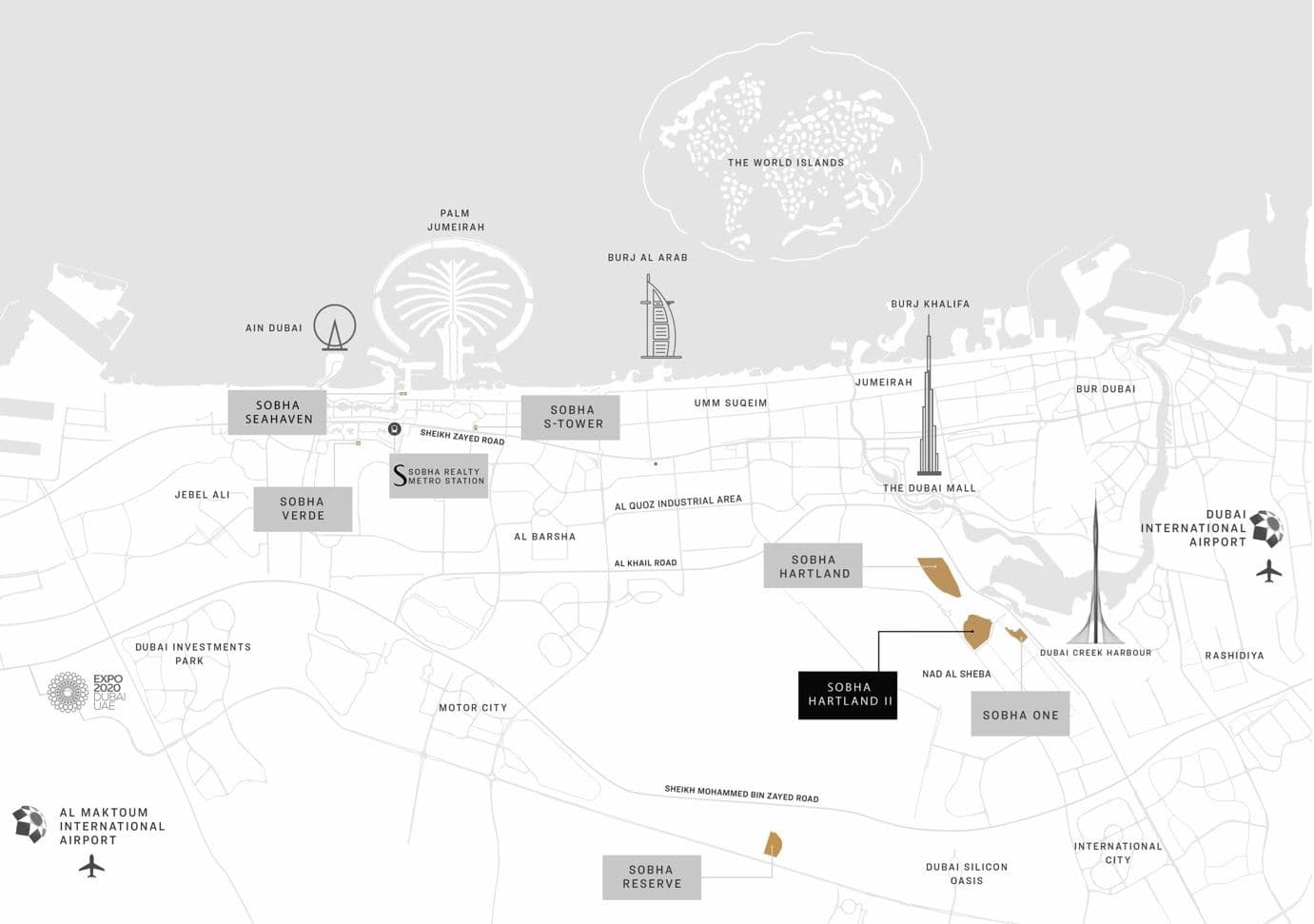 Skyvue Spectra by Sobha Realty, Sobha Hartland II – 1, 2 & 3 Bedroom Apartments
