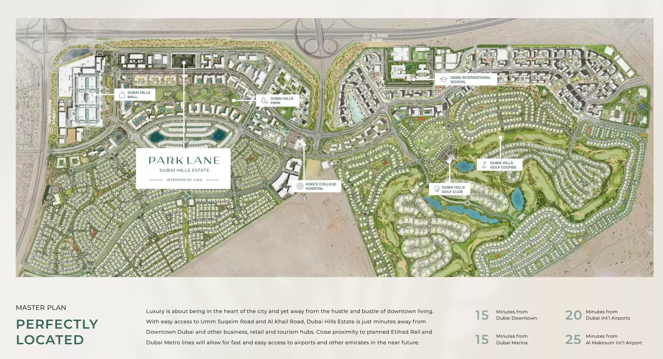 Park Lane by Emaar Properties, Dubai Hills Estate – 1 to 3 Bedroom Apartments and Townhouses