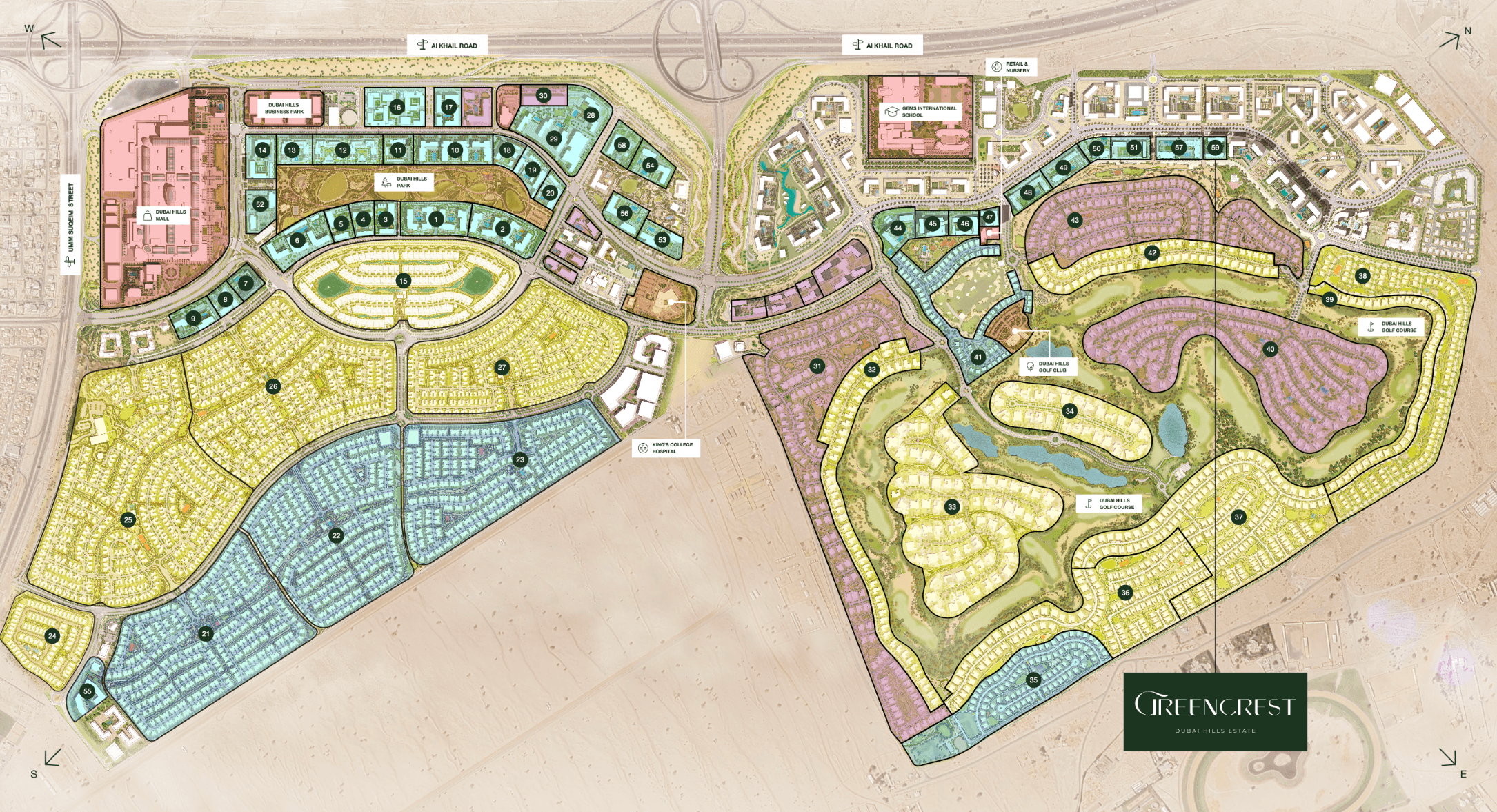 Greencrest by Emaar, Dubai Hills Estate - 1 to 3 Bedroom Apartments