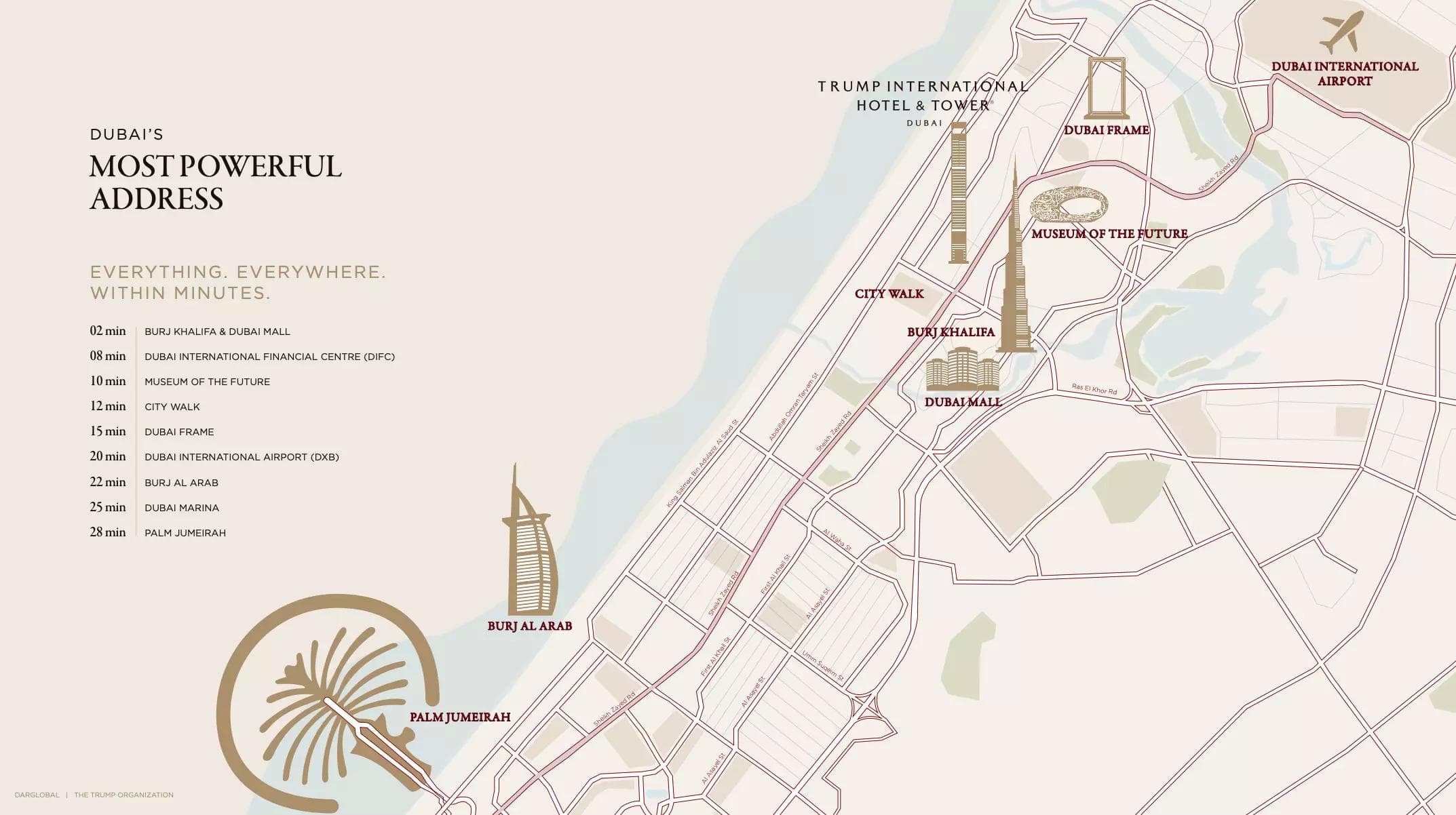 Trump Tower Dubai by Dar Global, Sheikh Zayed Road – 1 to 4 Bedroom Apartments & Sky Penthouse